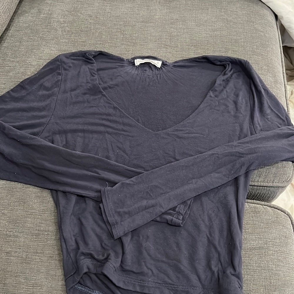 Macy blue v neck super soft top